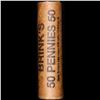 Image 4 : Mixed small cents 1c orig shotgun roll, 1917-d Wheat Cent, 1892 Indian Cent other end, brinks Wrappe