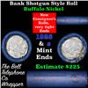 Image 1 : Buffalo Nickel Shotgun Roll in Old Bank Style 'Bell Telephone'  Wrapper 1925 & S Mint Ends