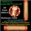 Image 1 : Shotgun Lincoln 1c roll, 2003-d 50 pcs Brandt Wrapper