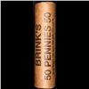 Image 4 : Mixed small cents 1c orig shotgun roll, 1919-d Wheat Cent, 1896 Indian Cent other end, brinks Wrappe