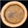 Image 2 : Mixed small cents 1c orig shotgun roll, 1918-d Wheat Cent, 1891 Indian Cent other end, brinks Wrappe