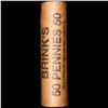 Image 4 : Mixed small cents 1c orig shotgun roll, 1918-d Wheat Cent, 1891 Indian Cent other end, brinks Wrappe
