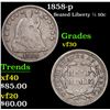 Image 1 : 1858-p Seated Liberty Half Dime 1/2 10c Grades vf++