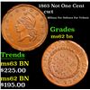 Image 1 : 1863 Not One Cent Civil War Token 1c Grades Select Unc BN