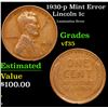 Image 1 : 1930-p Lincoln Cent Mint Error 1c Grades vf++