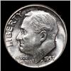 Image 2 : 1957-p Roosevelt Dime 10c Grades GEM Unc