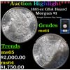 Image 1 : ***Auction Highlight*** NGC 1881-cc Morgan Dollar GSA Hoard $1 Graded ms64 By NGC (fc)