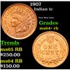 Image 1 : 1907 Indian Cent 1c Grades Choice+ Unc RB