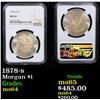 Image 1 : NGC 1878-s Morgan Dollar $1 Graded ms64 By NGC