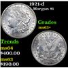 Image 1 : 1921-d Morgan Dollar $1 Grades Select+ Unc
