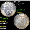 Image 1 : 1887-p Morgan Dollar $1 Grades Select+ Unc