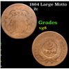Image 1 : 1864 Large Motto Two Cent Piece 2c Grades vg, very good