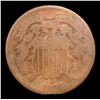 Image 2 : 1864 Large Motto Two Cent Piece 2c Grades vg, very good