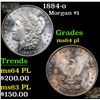 Image 1 : 1884-o Morgan Dollar $1 Grades Choice Unc PL