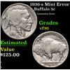 Image 1 : 1936-s Buffalo Nickel Mint Error 5c Grades vf++
