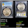 Image 1 : PCGS 1924-p Peace Dollar $1 Graded ms65 By PCGS