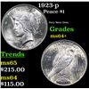 Image 1 : 1923-p Peace Dollar $1 Grades Choice+ Unc