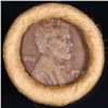 Image 2 : Mixed small cents 1c orig shotgun roll, 1918-d Wheat Cent, 1888 Indian Cent other end, Brinks Wrappe