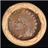 Image 3 : Mixed small cents 1c orig shotgun roll, 1918-d Wheat Cent, 1888 Indian Cent other end, Brinks Wrappe