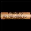 Image 4 : Mixed small cents 1c orig shotgun roll, 1918-d Wheat Cent, 1888 Indian Cent other end, Brinks Wrappe