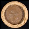 Image 2 : Mixed small cents 1c orig shotgun roll, 1919-d Wheat Cent, 1883 Indian Cent other end, Brinks Wrappe