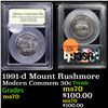 Image 1 : 1991-d Mount Rushmore Modern Commem Half Dollar 50c Graded ms70, Perfection BY USCG