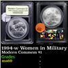 Image 1 : 1994-w Women in Military Modern Commem Dollar $1 Graded ms69 BY USCG