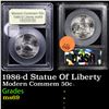 Image 1 : 1986-d Statue Of Liberty Modern Commem Half Dollar 50c Graded ms69 BY USCG