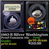 Image 1 : Proof 1982-S Washington Modern Commem Half Dollar 50c Graded GEM++ Proof Deep Cameo BY USCG