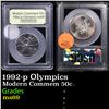 Image 1 : 1992-p Olympics Modern Commem Half Dollar 50c Graded ms69 BY USCG
