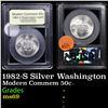 Image 1 : 1982-S Washington Modern Commem Half Dollar 50c Graded ms69 BY USCG