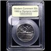 Image 2 : 1992-p Olympics Modern Commem Half Dollar 50c Graded Gem+++++ Unc BY USCG