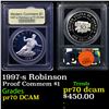 Image 1 : Proof 1997-s Robinson Modern Commem Dollar $1 Graded GEM++ Proof Deep Cameo BY USCG