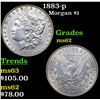 Image 1 : 1883-p Morgan Dollar $1 Grades Select Unc