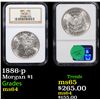 Image 1 : NGC 1886-p Morgan Dollar $1 Graded ms64 By NGC
