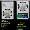 Image 1 : NGC 1900-p Morgan Dollar $1 Graded ms64 By NGC