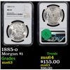 Image 1 : NGC 1885-o Morgan Dollar $1 Graded ms63 By NGC