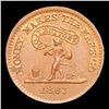 Image 2 : 1863 Knickerbooker Civil War Token Lots of Original Red Peeking Through 1c Grades Select Unc BN