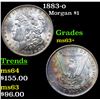 Image 1 : 1883-o Morgan Dollar $1 Grades Select+ Unc