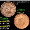 Image 1 : 1864 Union For Ever Civil War Token 1c Grades Unc+ RB