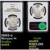 Image 1 : NGC 1885-o Morgan Dollar $1 Graded ms64 By NGC