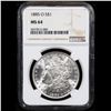 Image 2 : NGC 1885-o Morgan Dollar $1 Graded ms64 By NGC
