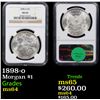 Image 1 : NGC 1898-o Morgan Dollar $1 Graded ms64 By NGC