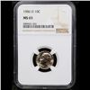 Image 2 : NGC 1986-d Roosevelt Dime 10c Graded ms65 By NGC