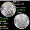 Image 1 : 1881-o Morgan Dollar $1 Grades Select+ Unc