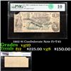 Image 1 : 1862 $1 Confederate Note Fr-T45 Graded vg10 By PMG