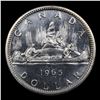 Image 3 : 1965 Small Beads, Pointed 5 Canada Dollar $1 Grades Choice Unc+ PL