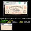 Image 1 : 1862 $1 Treasury Note Richmond, VA Fr-VACR17 Graded vf25 By PMG