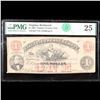 Image 2 : 1862 $1 Treasury Note Richmond, VA Fr-VACR17 Graded vf25 By PMG