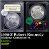 Image 1 : Proof 1998-S Robert Kennedy Modern Commem Dollar $1 Graded GEM++ Proof Deep Cameo BY USCG